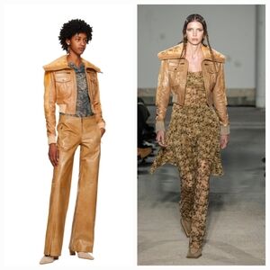 KNWLS Tan Z-2 Aviator Leather Jacket Size 8/Small NWT